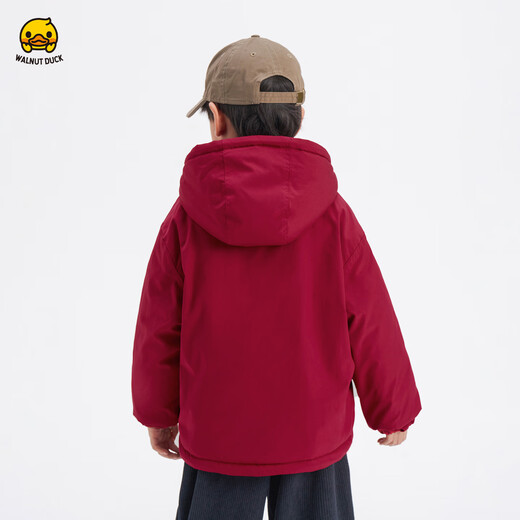 WALNUT DUCK Red New Year's Clothes Little Yellow Duck Winter Boys' Cotton Jackets Winter Boys' Clothes Warm, Versatile and Dirty Resistant