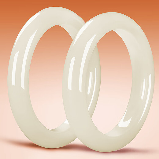 7000 Hetian Jade Bracelet Women's White Jade Ice White Clear Jade Bracelet Jade Bracelet New Year's Gift 57-58 Circle Mouth