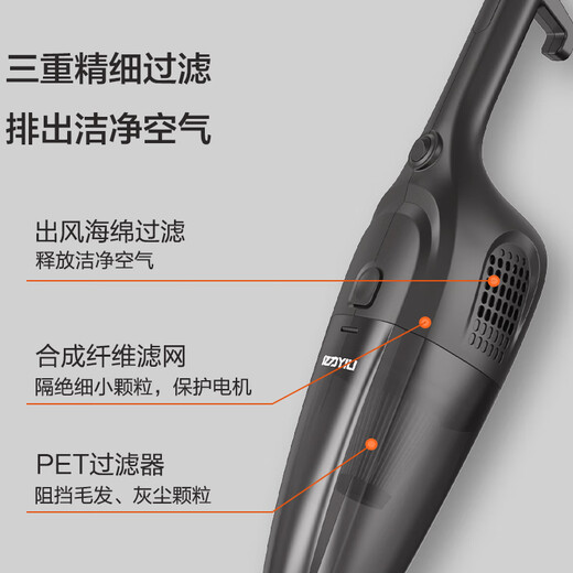 Yili heavyweight vacuum cleaner small handheld push rod two-in-one home ultra-powerful large suction desktop sofa bed suction cat hair multi-functional wired dust removal artifact VH05
