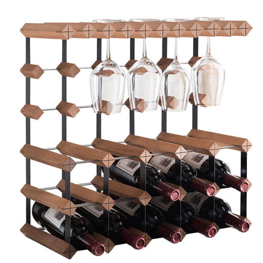 Cat Wine Rack Solid Wood Wine Glass Rack Ornament Wine Red Wine Upside Down Light Luxury Household Red Wine Rack Storage Rack Goblet Rack 2X4 Grid 235mm Depth (Sapele Wood)