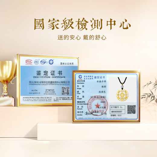 Benmingtang Fat Donglai's same auspicious words to attract wealth and fortune necklaces for men and women, pure silver Wushi brand pendants, birthday gifts for girlfriends