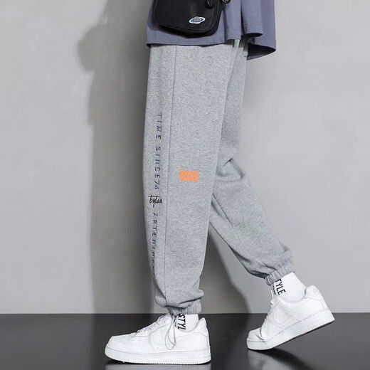 Chaoxiden casual pants men's large size men's fashion versatile plus fat plus long pants fat men's pants summer [regular] M22 black + M77 black 6XL Recommended 215-240Jin [Jin equals 0.5 kg]