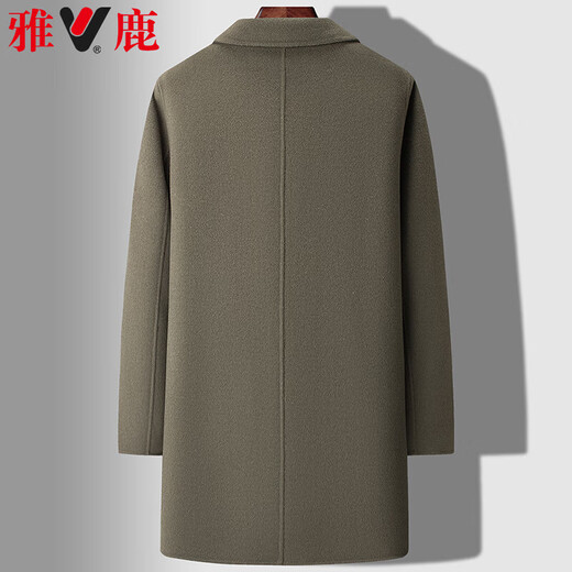 Yalu Sheep Wool Double-sided Wool Coat Men's Mid-Length Autumn and Winter Slim Windbreaker Men's Wool Coat