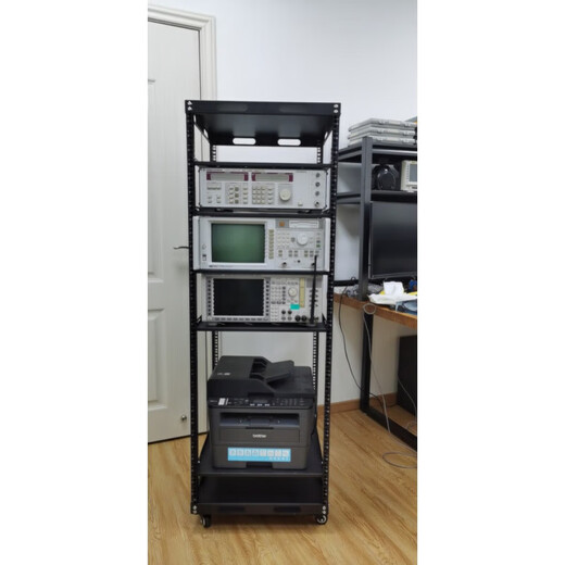 Open mobile cabinet network cabinet simple open rack 19-inch cabinet mobile aviation power amplifier black height 9U (0.49 meters) 400 depth