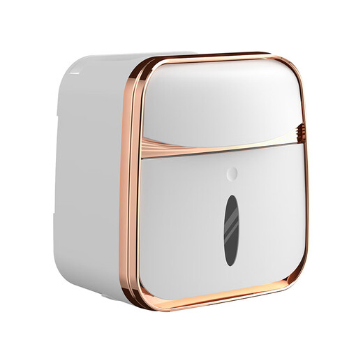 Shantou Lincun Bathroom Tissue Box Wall-mounted Waterproof Toilet Paper Box No Punching Paper Box Toilet Toilet Paper Roll Storage Rack Ordinary Style - White