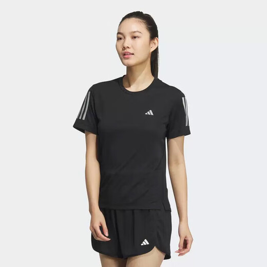阿迪达斯 （adidas）短袖女装夏季运动跑步训练健身透气快干舒适时尚休闲圆领T恤 JF1477 L