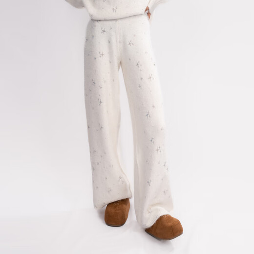 TCH knitted suit for women 25 years autumn and winter fashion hot diamond slimming gentle style quiet luxury elegant style three-piece set white M 100-120Jin Jin is equal to 0.5 kg