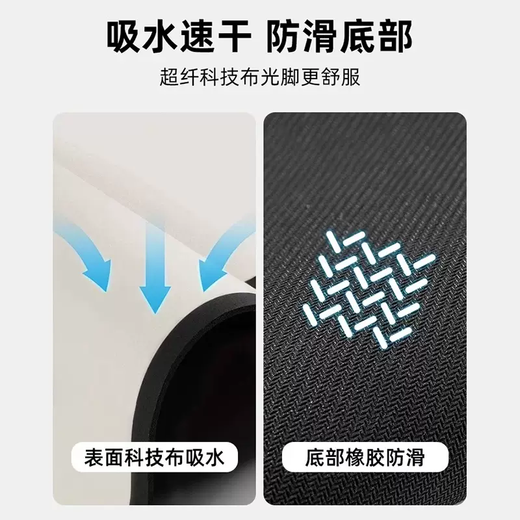 Yusenyi shower room entrance bathroom crayon water floor mat banana leaf diatom mud absorbent small new foot mat absorbs bathroom carpet banana style puppy 6090cm (easy to clean, wear-resistant and stain-resistant)