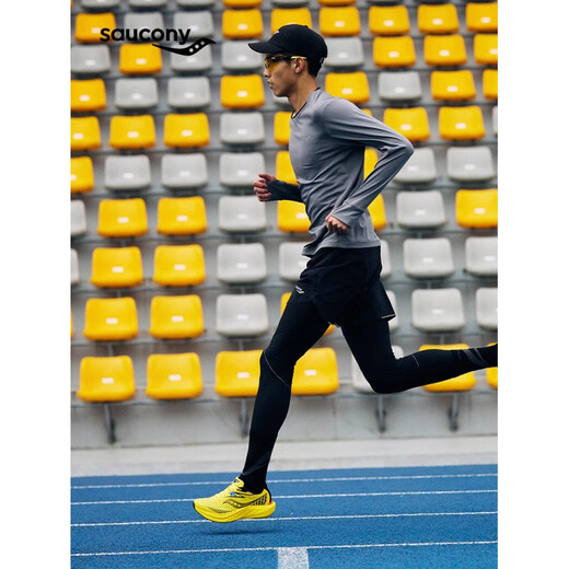 SAUCONY full-speed men's and women's full-length carbon plate Slay2 rebound marathon racing breathable running shoes white and purple couple's land Xinhe 40