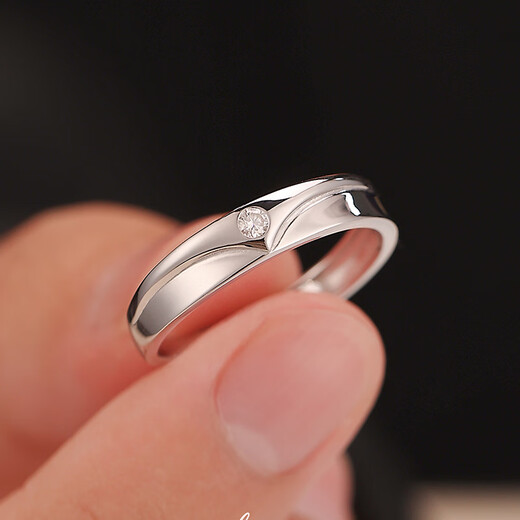 MZMZ platinum ring for men pt950 platinum diamond ring accessories versatile and trendy Valentine's Day birthday gift for boyfriend and husband when/next day delivery - light luxury crowns love live ring for men