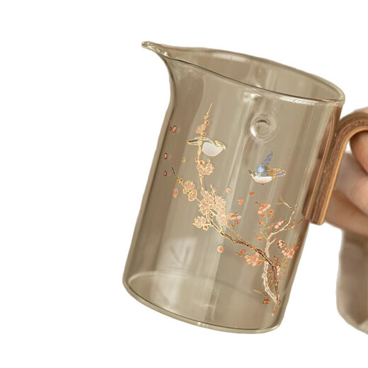 Jingzhen Jingdezhen craft anti-scalding fair cup large-capacity tea leakage tea filter all-in-one set tea sea Chinese style tea divider Magpie spring fair cup