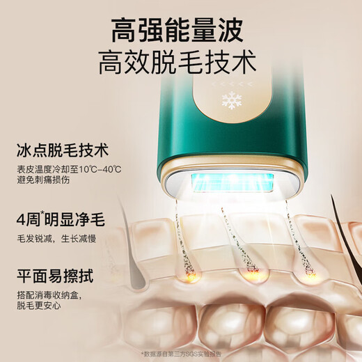 OES hair removal device sapphire freezing point laser shaver men and women private parts shaver whole body Chinese Valentine's Day gift medical standard freezing point red light pulse + gentle and clean + five levels