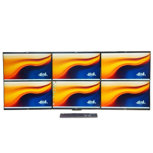 Wenhetai Cloud series professional one host 4 four screens 6 screens stock trading multi-screen computer 15th generation CPU 2026 stock futures foreign exchange financial trading computer Wall Street traders the same style Cloud 400 host + four MSI 25 inches + bracket