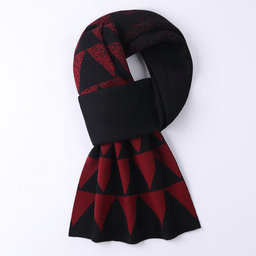 Hengyuanxiang men's scarf casual with scarf men's cloak neck accessories gift plaid color matching black and white