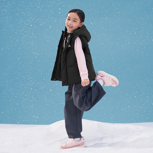 adidas男女小童600蓬休闲保暖连帽羽绒马甲秋冬新款阿迪达斯官方 黑色   158  