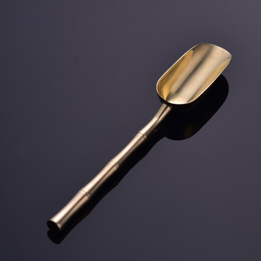 Haoxu pure copper tea spoon tea shovel tea spoon pure copper tea clip copper tweezers tea spoon tea ceremony tea set accessories six gentlemen set bamboo clip