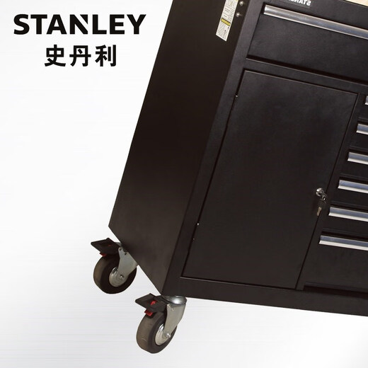 Stanley 941937 three-layer tool cart mobile trolley repair artifact 2 drawer multi-function tool cart 93-711*steel*500KG