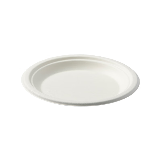 Made in Tokyo, disposable plates and tableware, food-grade barbecue camping sugar cane pulp dinner plates, 6 inches*32 pieces