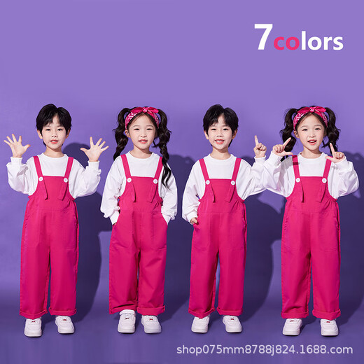Kindergarten performance clothing overalls primary school students chorus clothing group dance children's cheerleading performance clothing autumn K22 sweatshirt 100 cm