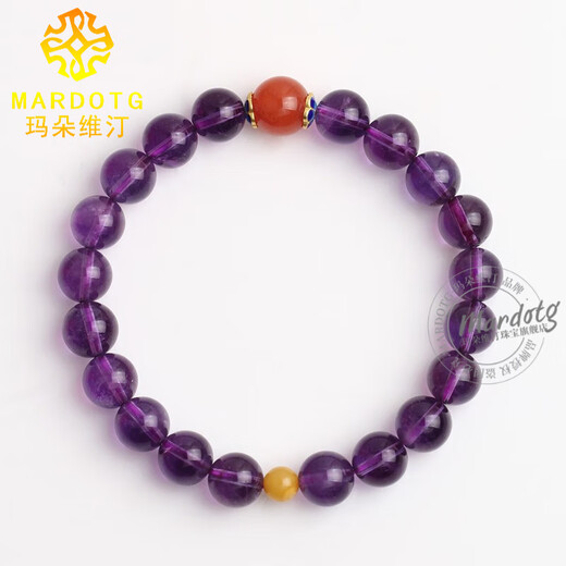 MARDOTG Brazilian Amethyst Bracelet Crystal Buddha Bead Bracelet Gift for Women