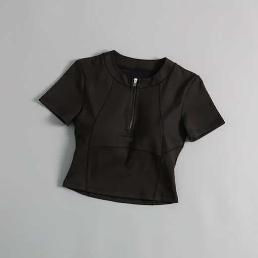 Yoga tops for women, summer fitness clothes, Pilates suits, 2024 new style short-sleeved with chest pads, ivory white S (95Jin Jin is equal to within 0.5kg)