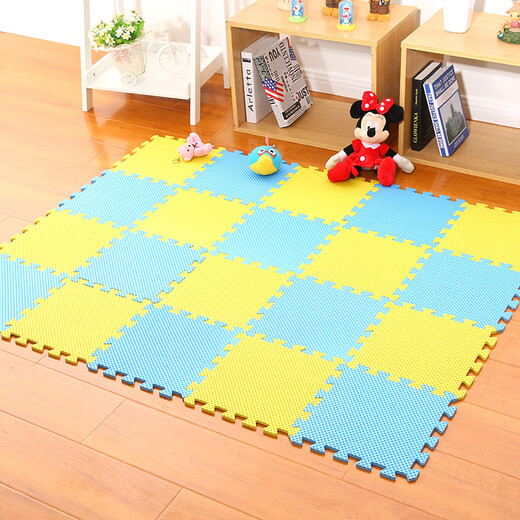 Children's floor mat foam tatami floor mat bedroom crawling sponge mat splicing plastic room floor mat puzzle with a minimum order of ten pieces, yellow 29*29cm (single piece price)