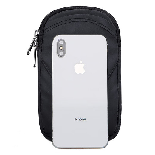 New new running arm bag outdoor mobile phone bag men and women universal arm strap sports mobile phone arm sleeve wrist bag reflective black 6.5 inches