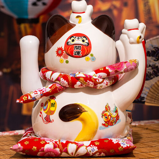 Youjia's good-quality lucky cat automatically shakes hands to make fortune cat living room ornaments store opening popular items housewarming gift 12-inch large size