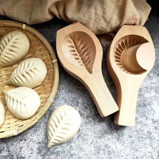 Household vegetable bun mold New Year steamed bun tool household bean paste meat bun wooden flower pastry thickened and deepened large classic bun mold deepened wooden