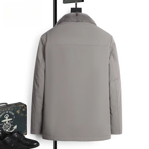 CHEVALPES国际一线品牌进口天鹅绒整貂派克服男水貂内胆尼克服翻领奶其咖可 奶其咖 4XL 190