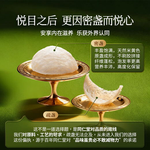 同仁堂北京同仁堂 燕窝干盏 年货礼盒【7星密盏100g】东南亚 溯源干燕窝