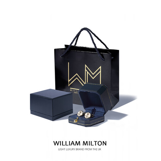 WILLIAM MILTON Declaration of Love Rose Cufflinks Men's Light Luxury Cuff Nails Birthday Wedding Gift Rose Promise Silver