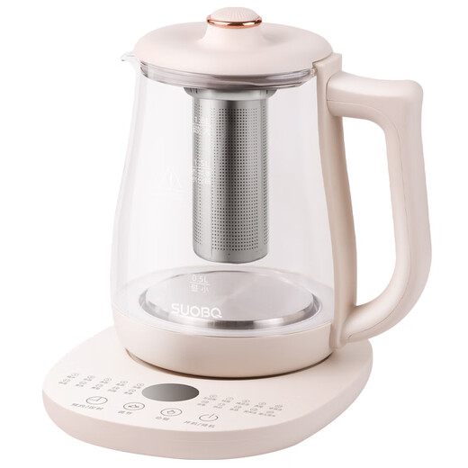 SUOBQ genuine health kettle, fully automatic large-diameter tea kettle, 1.8L, large capacity, multi-functional 316 stainless steel thermal insulation tea kettle, constant temperature kettle, electric kettle, 316L maternal and infant grade, thickened high borosilicate glass 1.8L