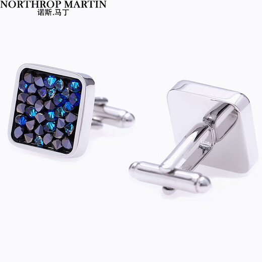 North Martin high-end French shirt cufflinks men's Swarovski diamond cuff nails birthday gift wedding