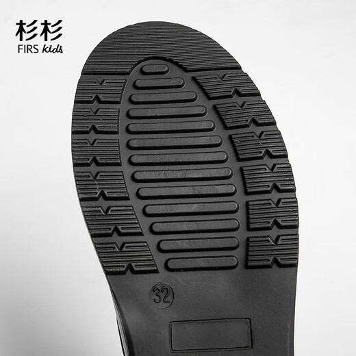 Shanshan Boys Leather Shoes Soft Sole Children's Black British Style Performance Suit Boys Performance Shoes Black 35