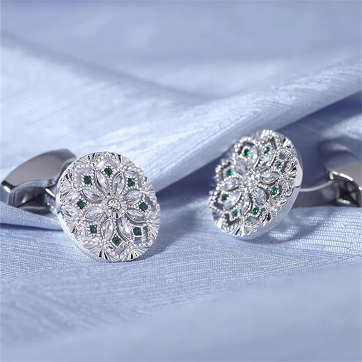 SIRCONSTANCE Ice and Snow Secret Realm Romantischer Kristall Herren Licht Luxus Geburtstagsgeschenk High-End-Ärmelnadel-Geschenkbox Kann graviert werden Ice and Snow Secret Realm