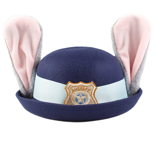 Officer Judy Rabbit Dome Hat Zootopia Children and Adults Photo Decorative Ears Donglai Recommended Product Officer Judy Hat (Children) 50-54cm Suitable for 3-12 Years Old