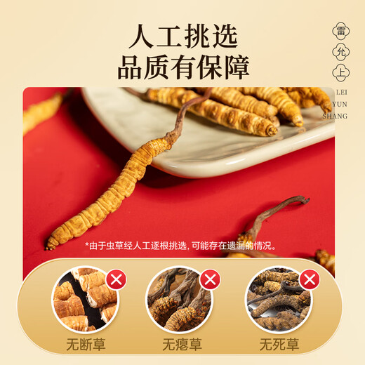 雷允上【官方】冬虫夏草 高端礼盒高档补品送人长辈父母礼盒 【虫草呈领，敬重恩酬】4根/g10g约40根