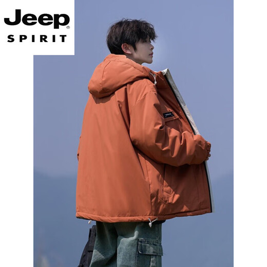 JEEP SPIRIT Daunenjacke Herren 2025 Winter American Plus Size Weiße Entendaunen Warme Daunenjacke mit Kapuze Schwarz 2XL
