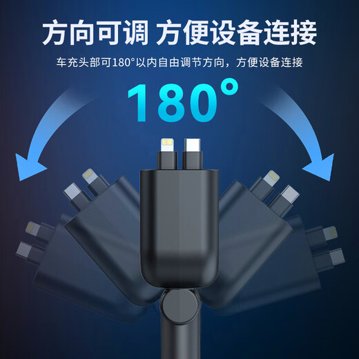 Workhorse on-board Bluetooth charger, fast charging, mp3 Bluetooth flash drive reception and conversion player, distortion-free sound quality, retractable, non-rotatable standard version, listening to music/calls/fast charging/atmosphere light