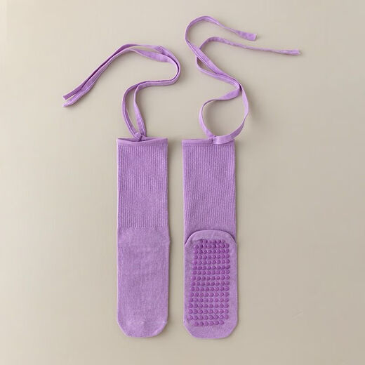 TKHE sole non-slip yoga socks Pilates sports fitness dance aerobics colorful mid-length strappy socks sky blue