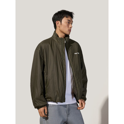 TRENDIANO2025 new autumn and winter windbreaker material cotton-feel men's quilted jacket 1SH3400310 Moss Green L