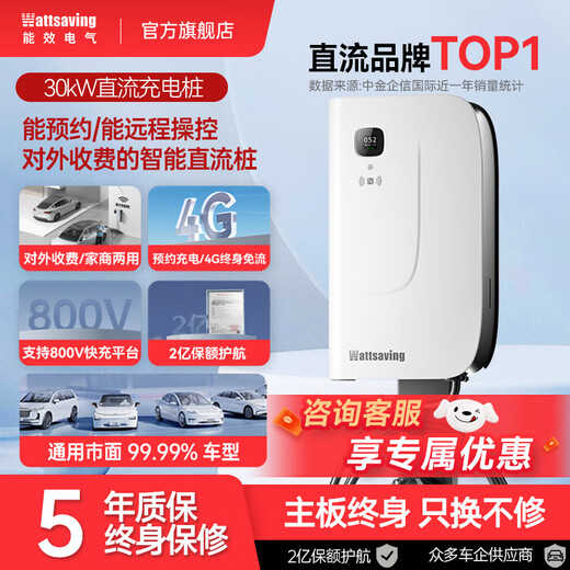 Wattsaving Energy Efficiency Electric 20 30 40kW DC Charging Pile HQ30 Fast Charging Adapter for Tesla Ask the World