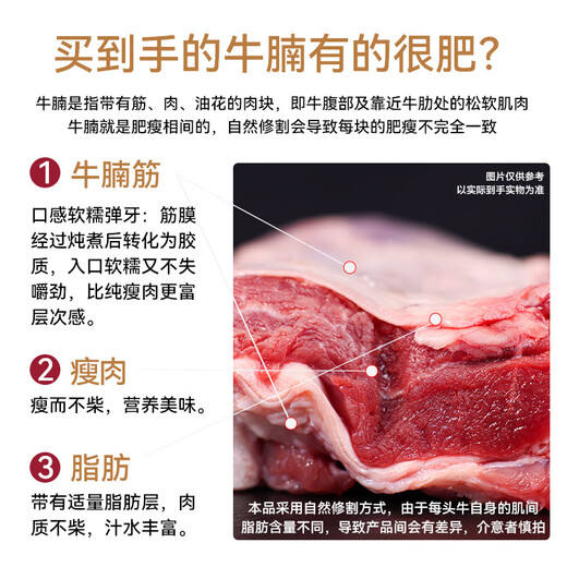 Yueshengzhai Chilled Beef Domestic Beef Brisket 2Jin Jin equals 0.5kg Inner Mongolia Beef Fresh New Year Gifts and New Year Goods