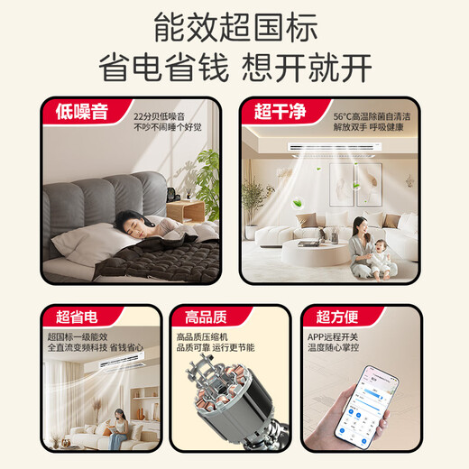 Haier's leader super power-saving PULS Yuanqi 3 hp central air conditioner, one-to-one appliance, 4 hp home living room duct machine frequency conversion first-level energy efficiency package installation 1.5 hp first-level energy efficiency Yuanqi series produced by Haier Smart Home
