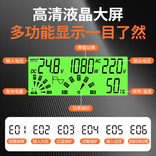 Zhunhang pure sine wave inverter car charger tricycle stall truck 12V24V to 220V high power