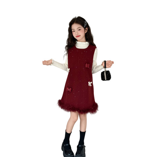 G.duck Little Yellow Duck Girls Spring Fashion Suit Little Girl Fashionable Princess Dress Children's Thin Top Two-piece Set Black Suit 150 CM