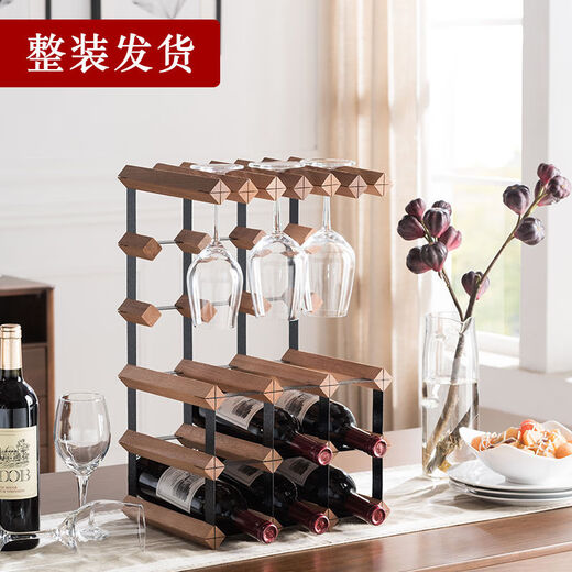 Cat Wine Rack Solid Wood Wine Glass Rack Ornament Wine Red Wine Upside Down Light Luxury Household Red Wine Rack Storage Rack Goblet Rack 2X4 Grid 235mm Depth (Sapele Wood)