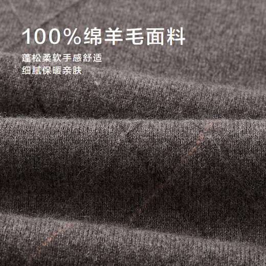 Heilan House (HLA) long-sleeved sweater for men 25 new style pullover slim and stylish pure wool sweater for men winter medium gray pattern J4 L 175/92A recommended 137~150Jin Jin equals 0.5 kg