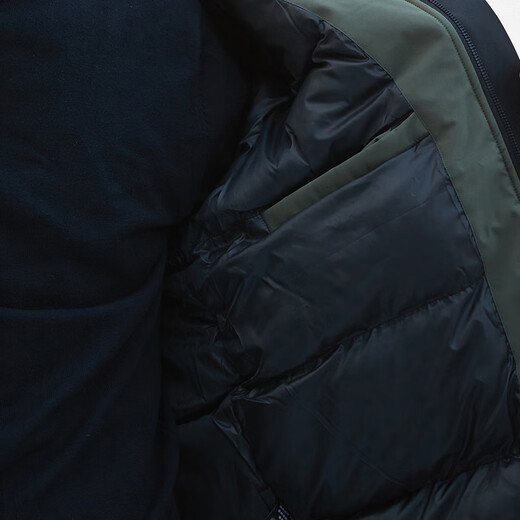 ROMON cotton-padded jacket for men in autumn and winter, windproof and cold-proof hooded top, outdoor casual warm jacket, black XL